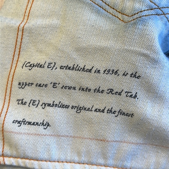 Levi’s Capital E • Distressed Cut-Off Short Skinny Slim Fit • Sz 34 Waist - Picture 7 of 12